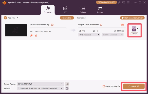 Aave hangjegyzet Apeaksoft