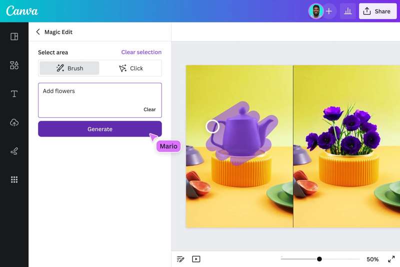 Éditeur de photos Canva AI