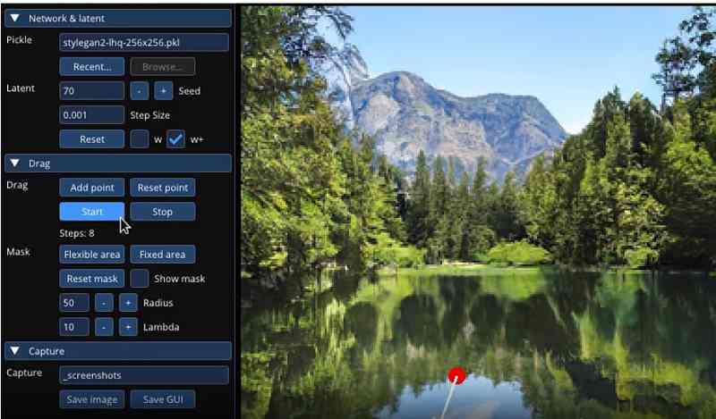 Éditeur de photos IA DragGan