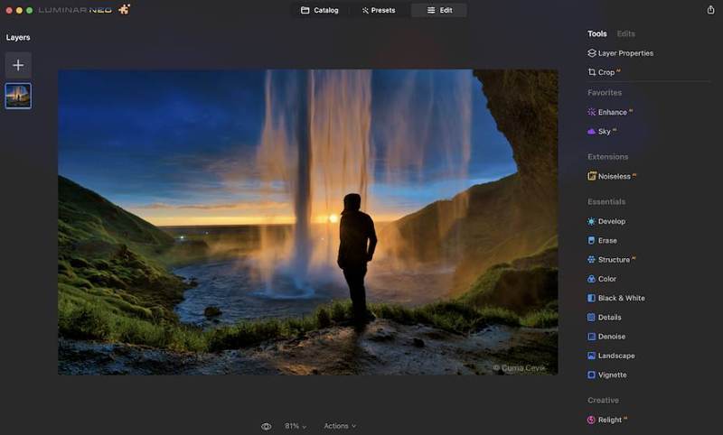 Éditeur de photos Luminar Neo AI