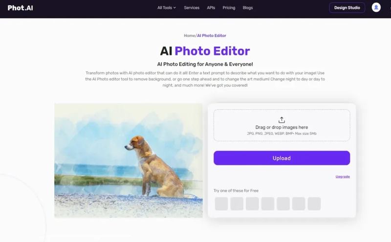 Éditeur de photos IA Phot AI