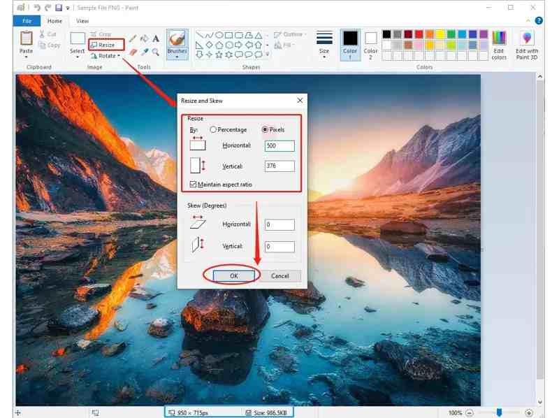 PNG in Paint komprimieren
