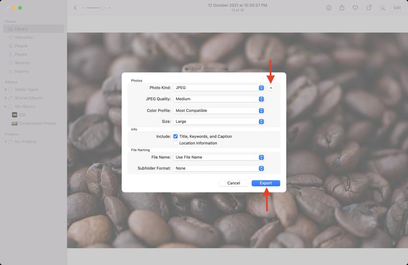PNG-Fotos komprimieren (Mac)