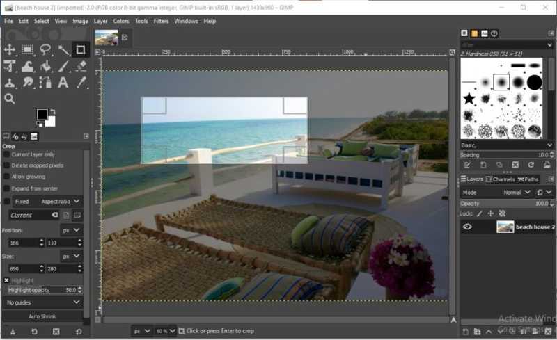 Crop Gimp