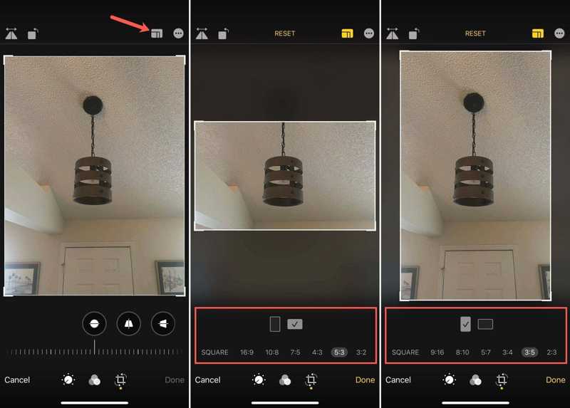 Image recadrée iPhone