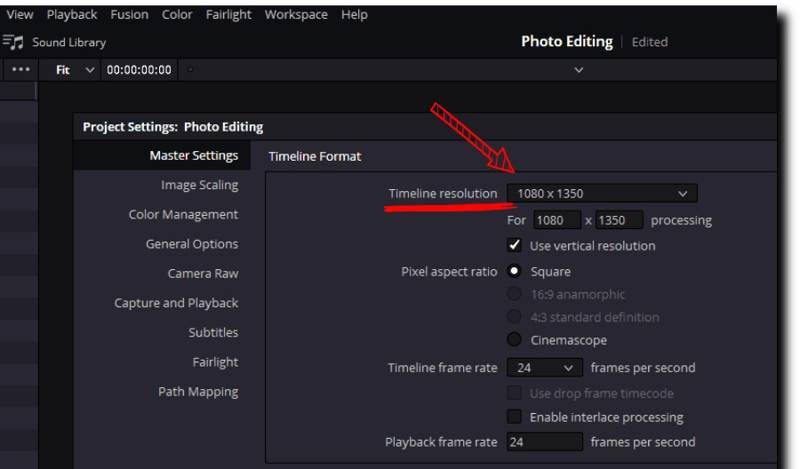 Davinci Resolve Photo Editing Image Timeline Resolution