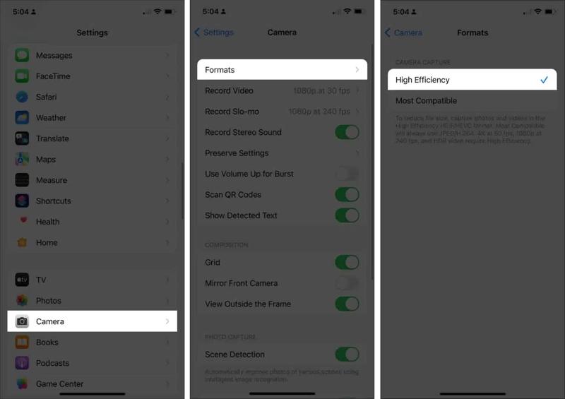Formaat iPhone wijzigen