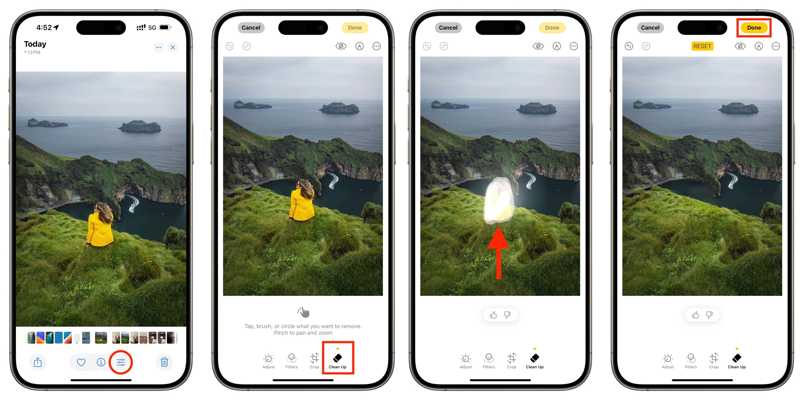 Clean Up Tool in Photos App