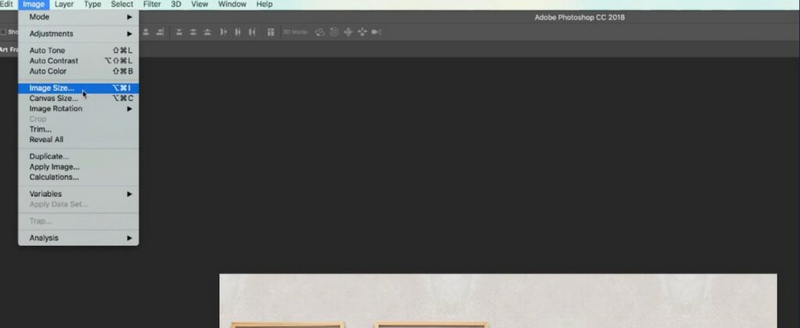 Outil de redimensionnement d'image dans Photoshop