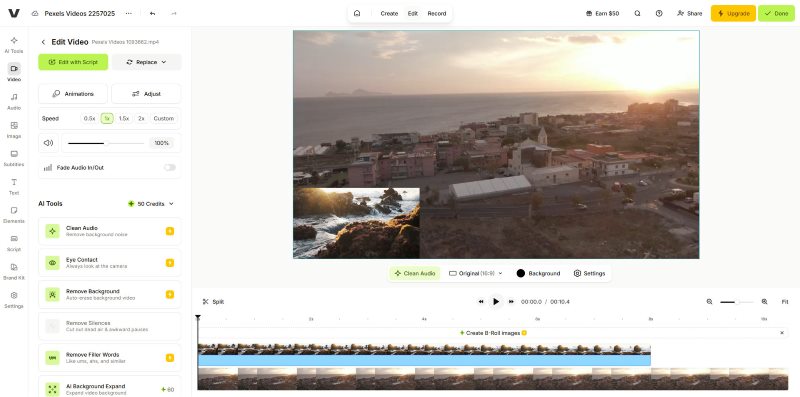 在 VEED.io 上创建画中画视频