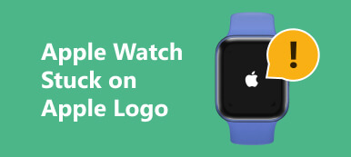 Apple Watch sitter fast på Apple-logoen