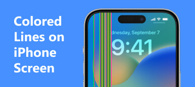 Színes vonalak az iPhone képernyőjén