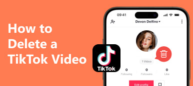 Удалить видео из TikTok