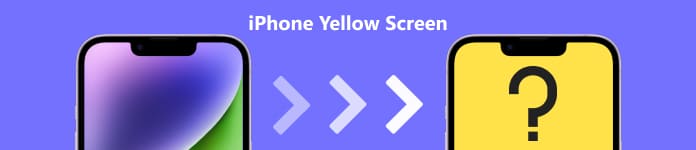 iPhone gul skärm