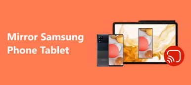 Zrcadlový stolek na telefon Samsung