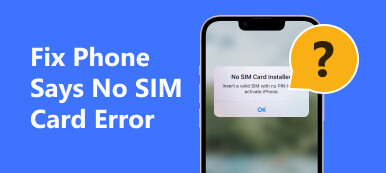 A telefon javítása azt mondja, hogy nincs SIM-kártya hiba