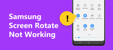 Samsung Screen Rotate virker ikke