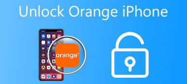 Entsperren Sie das orangefarbene iPhone