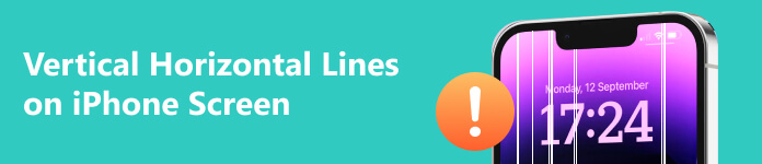 Lodrette vandrette linjer på iPhone-skærm