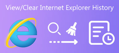 Zobrazit vymazat historii aplikace Internet Explorer