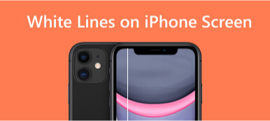 Vita linjer på iPhone-skärmen