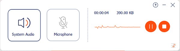 Arrêt de l'enregistreur audio