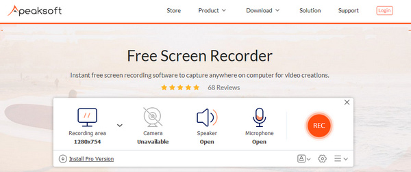 Apeaksoft Gratis online schermrecorder