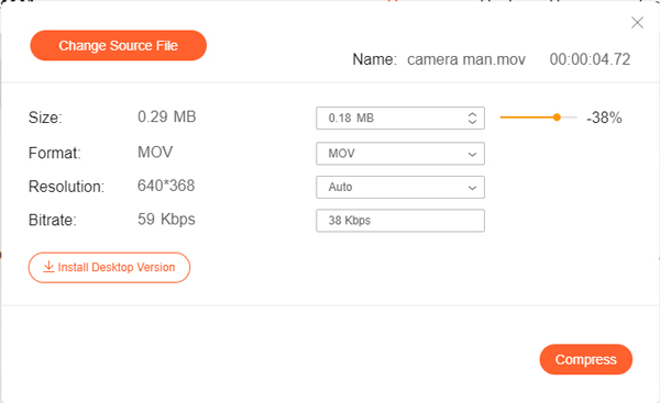 Carica il file MOV