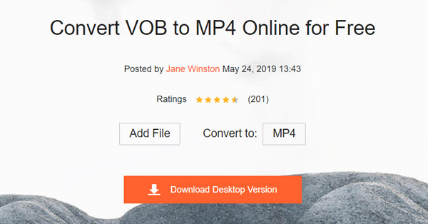 Free vob to mp4 converter