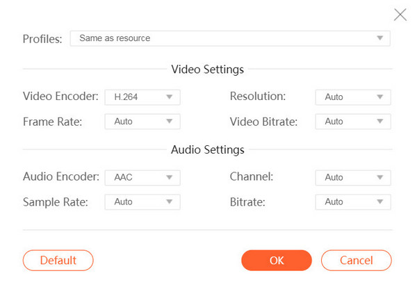 Paramètres audio et vidéo