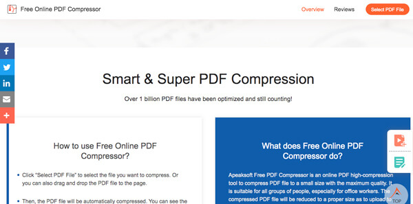 Gratis PDF-kompressor online