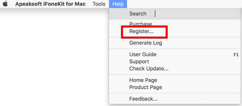 Open the Register Window