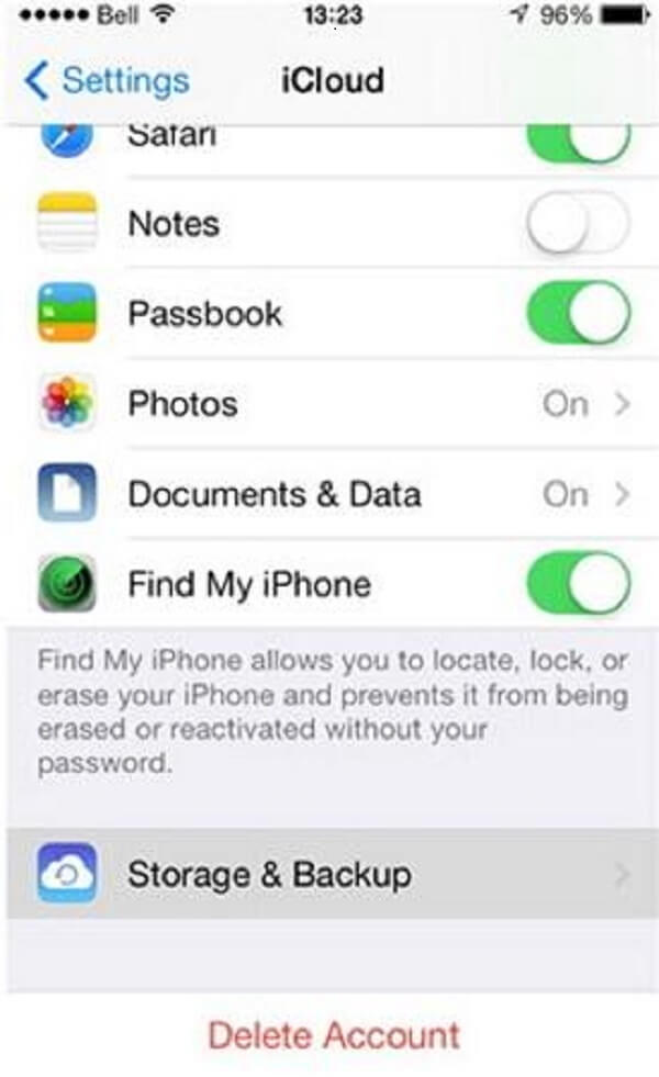 Ta bort iCloud Backup-filer