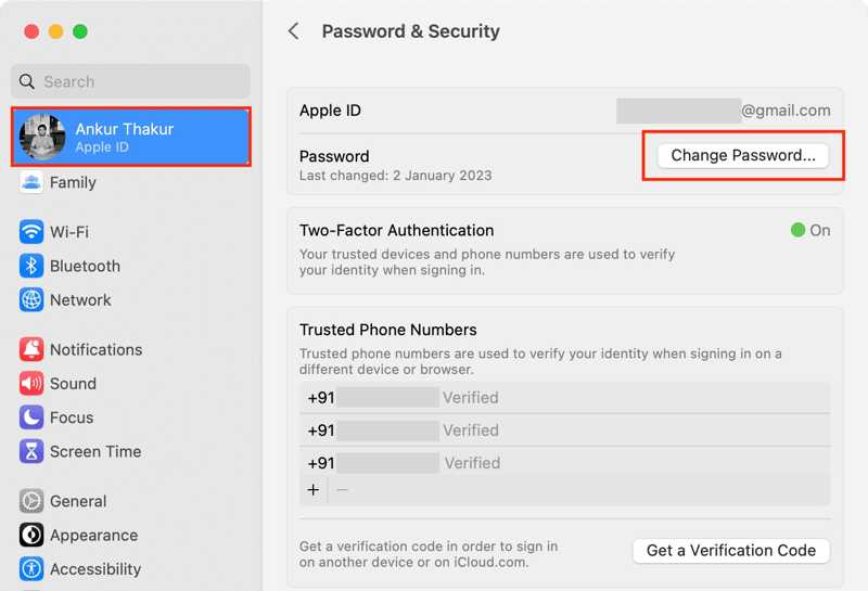 Reset Password Mac