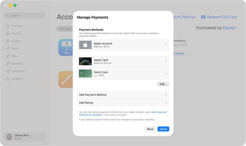 Update Payment Mac