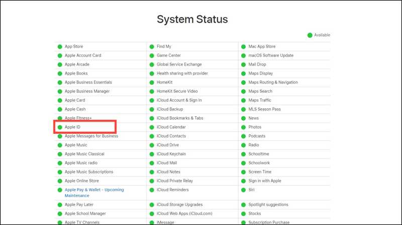 Check Apple Server