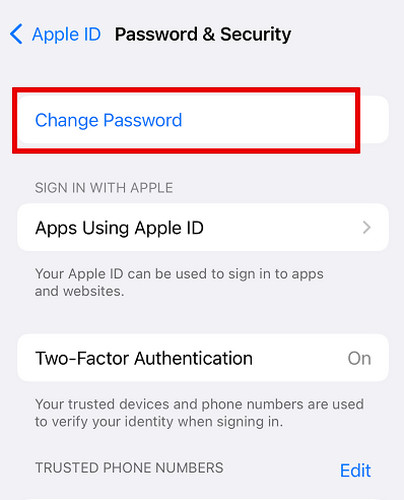 Apple IDパスワードをリセットする