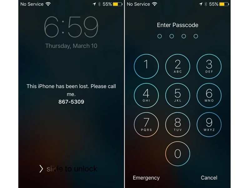Отменить режим "Потеряно"