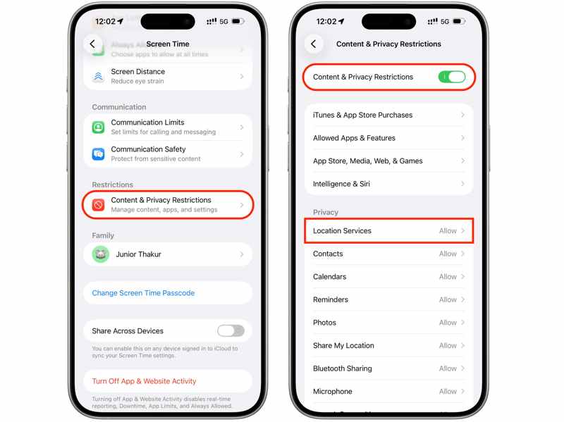 Disable Restrictions