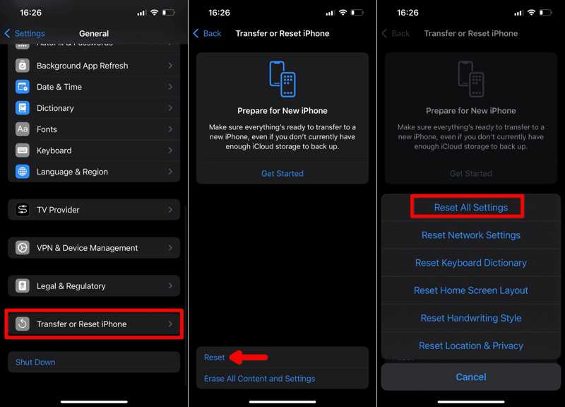 Reset All Settings Iphone