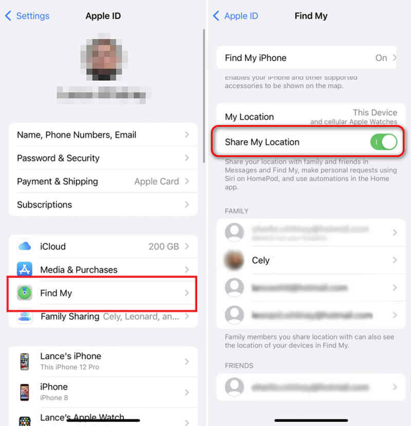 Turn On Share My Location