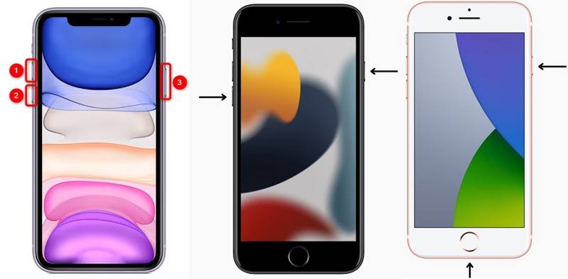 Forceer de herstart van de iPhone
