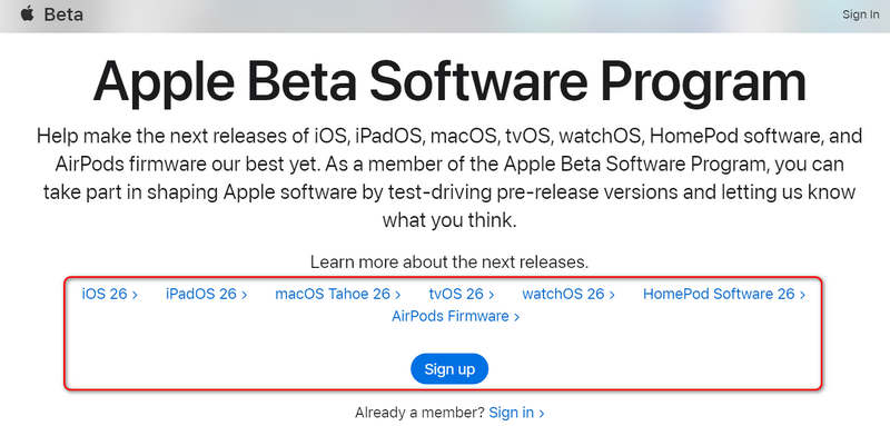 Descargar la versión beta de iOS 26 de Apple