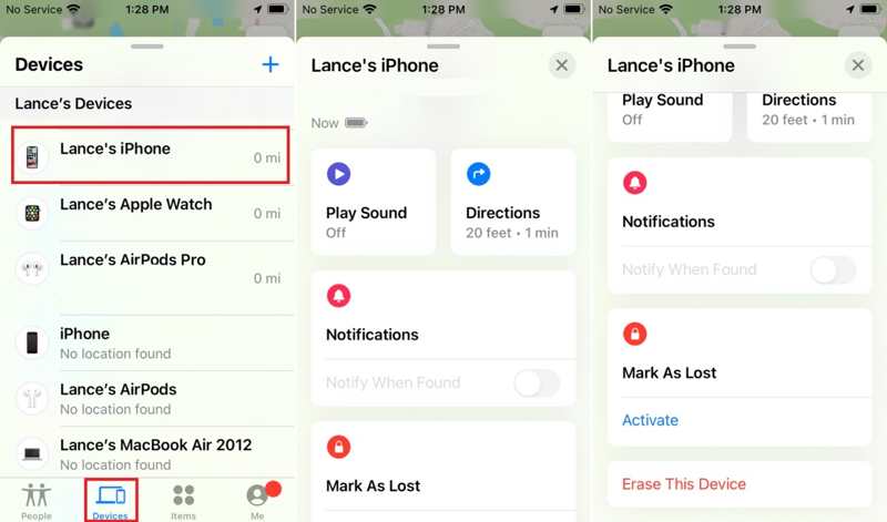 清除 iPhone 尋找我的