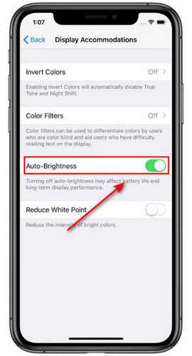 Turn Off Auto Brightness