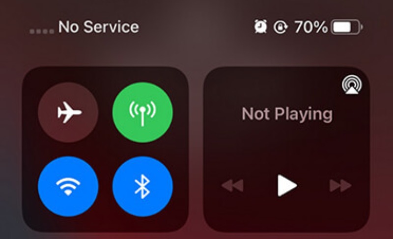 サービスなしのiPhone
