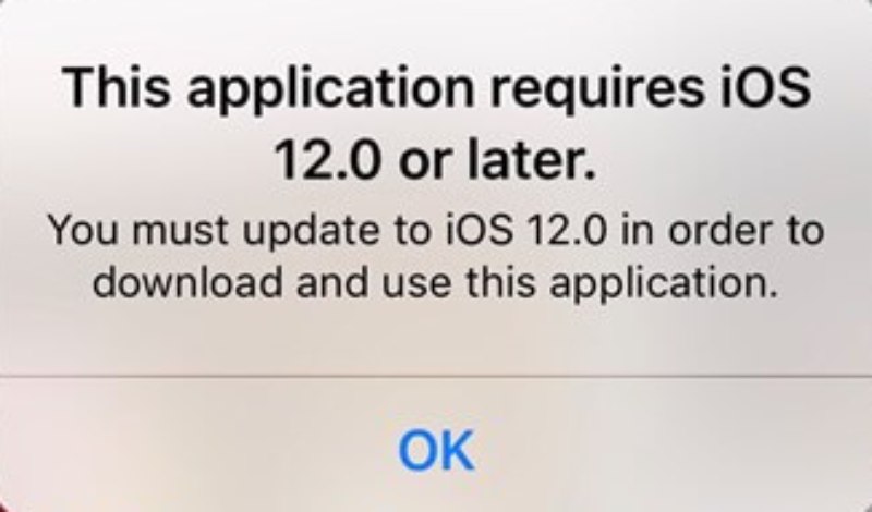 古いiOSバージョン
