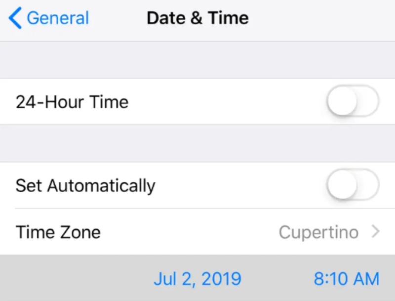 時刻 日付 iPhone