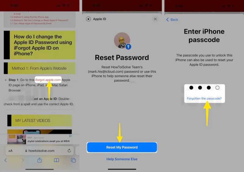Reset Apple ID Password