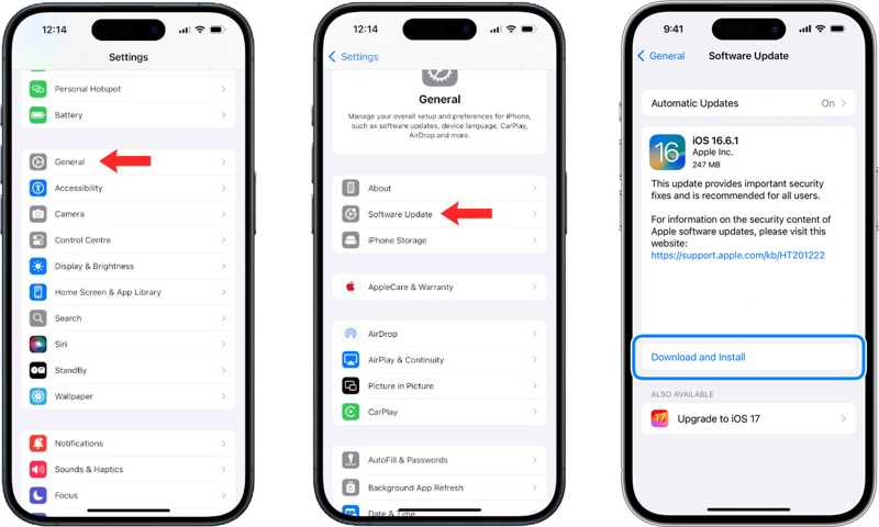 Mise à jour logicielle